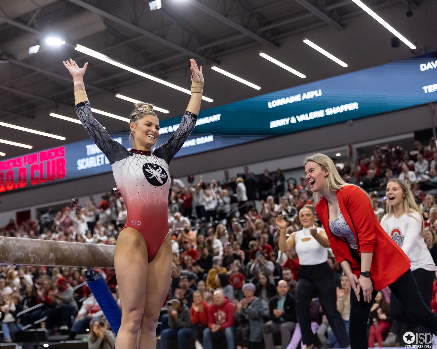 ohio-state-women-s-gymnastics-remains-undefeated-at-home-with-a-record-day-on-beam